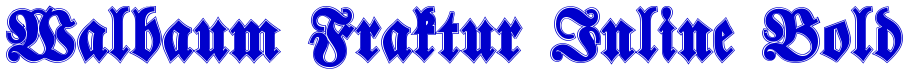 Walbaum Fraktur Inline Bold шрифт